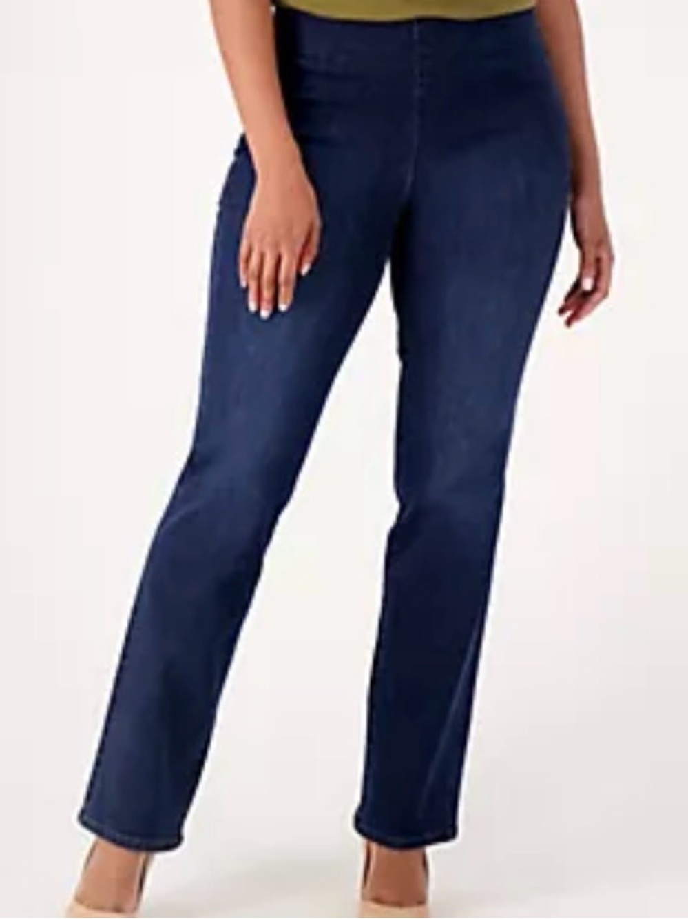 NYDJ Women's Pull on Straight-Leg Jeans - Marvelous
